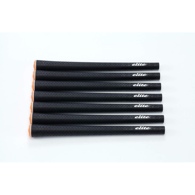 elitegrips Y360°SV Golf Grips, Set of 7, Berlina Black/Wild Orange