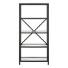 Etta 63'' Tall Rectangular Bookcase in Blackened Bronze