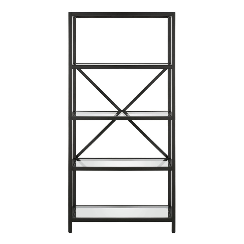 Etta 63'' Tall Rectangular Bookcase in Blackened Bronze