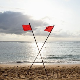 SYII Orange Flag 9x12 Inch Outdoor, Heavy Duty Solid Color Nylon UTV ATV Attention Safety Flags with 2 Brass Grommets for Beach Boating Car Bike Yacht Construction