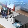 GIASYIEH USB Splitter 1 in 2 Out, Printer Cable Splitter