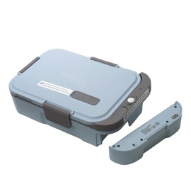 Hot Bento Plus: Electric, Self Heating, rechargeable Lunch Box-10 minute heating and removable battery. Child Safe, Scientific Portion Control, School, Construction, Office, Recreation, Travel (Sky)