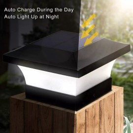 T-SUN 4 Pack Solar Post Cap Lights For 4x4 Outdoor Waterproof LED Deck Fence Decor UK