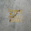 Decal Stickers Of Happy Mothers Day 2 (Metallic Gold) Premium