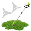 2Pcs 3 Teeth Brush Cutter Trimmer Blade Stainless Steel Lawnmower