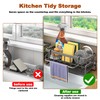 Sink Organiser with Brush Holder, Sponge Holder with Drip Tray,