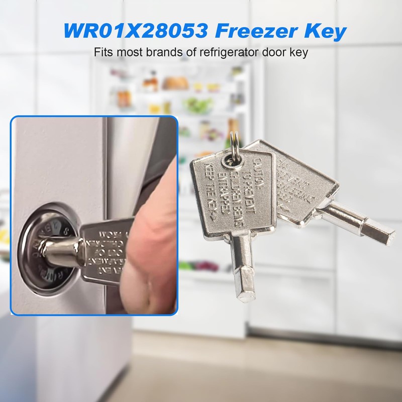 WR01X28053 Refrigerator Replacement Key for Haier Appliance,Wine Cooler Key,2 Pack