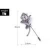 Rhinestone Rose Flower Brooch.Crystal Lapel Pin Brooch, Classy Flowers Tie
