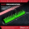 Olsa Tools Hex Bit Organizer with Magnetic Base - Green