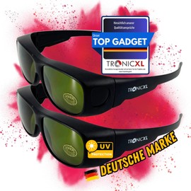 TronicXL Pack of 2 Grow UV Protective Glasses LED Full Spectrum for Grow Box Growroom Plants Lamps Protection Glasses Greenhouses Hydroponics Against IR & UV Lighting Optical Eye Protection