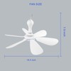 SCOOYEEES USB Powered Ceiling Fan Portable Canopy Fan with ON/OFF