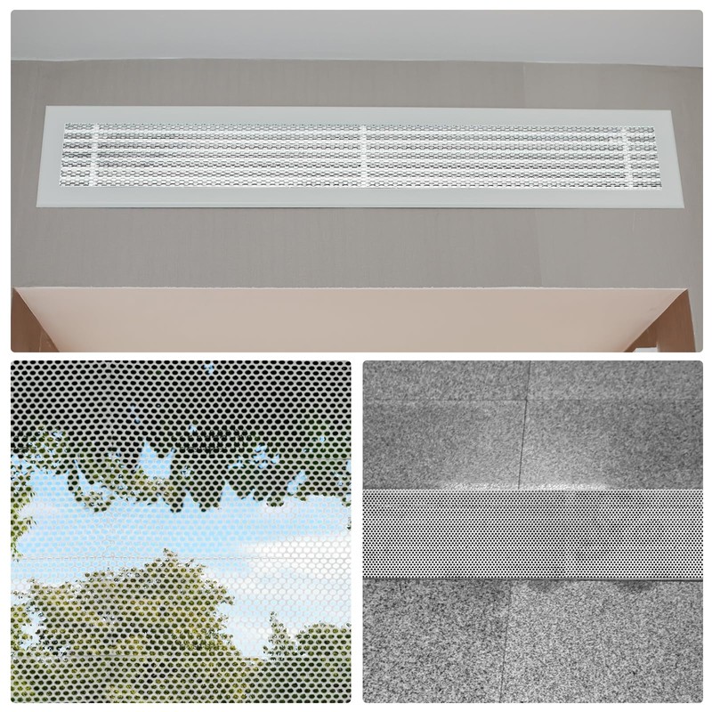 PATIKIL 4"L x 4"W Universal Car Grill Mesh, 2Pcs 5x8mm