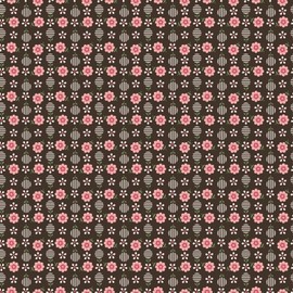 Riley Blake Bee Dots by Lori Holt Ida Marie Pumpkin, Fabric by The Yard (Raisin)