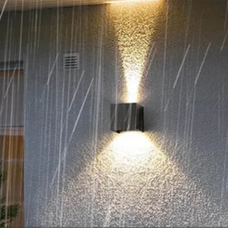 Wall Sconce Black Quadrate 12W 3000K Warm Lighting Decorative Aluminum