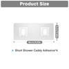 FEPTUASE Shower Caddy Adhesive Replacement, Transparent Strong Adhesive Hooks, No