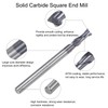 sourcing map 4pcs 4mm Dia 4mm Shank Square Nose End