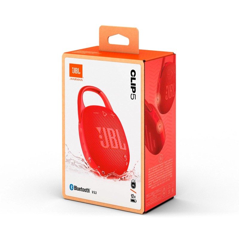 Universal JBL Clip 5 Red Portable Bluetooth Speaker