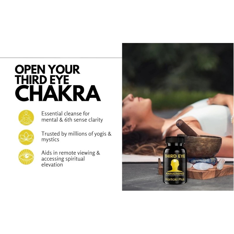 Kailash Herbals Third Eye Awakening - Organic Haritaki Capsules- Kailash