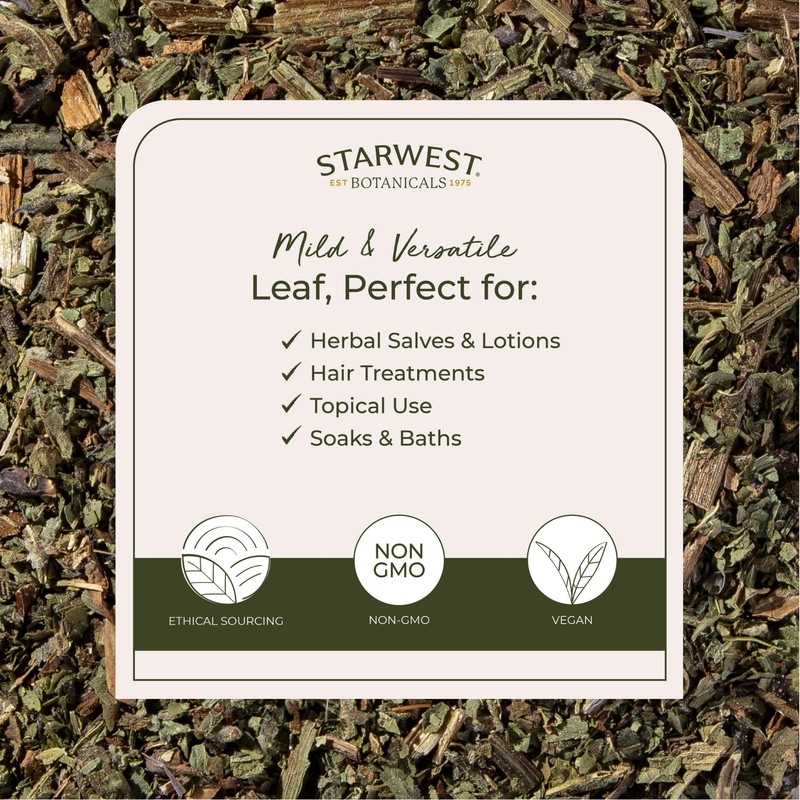 Starwest Botanicals Organic Dried Comfrey Leaf - Natural Herb for