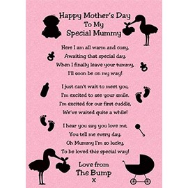 from The Bump Poem Verse 'to My Special Mummy' Baby Pink Mothers Day Card