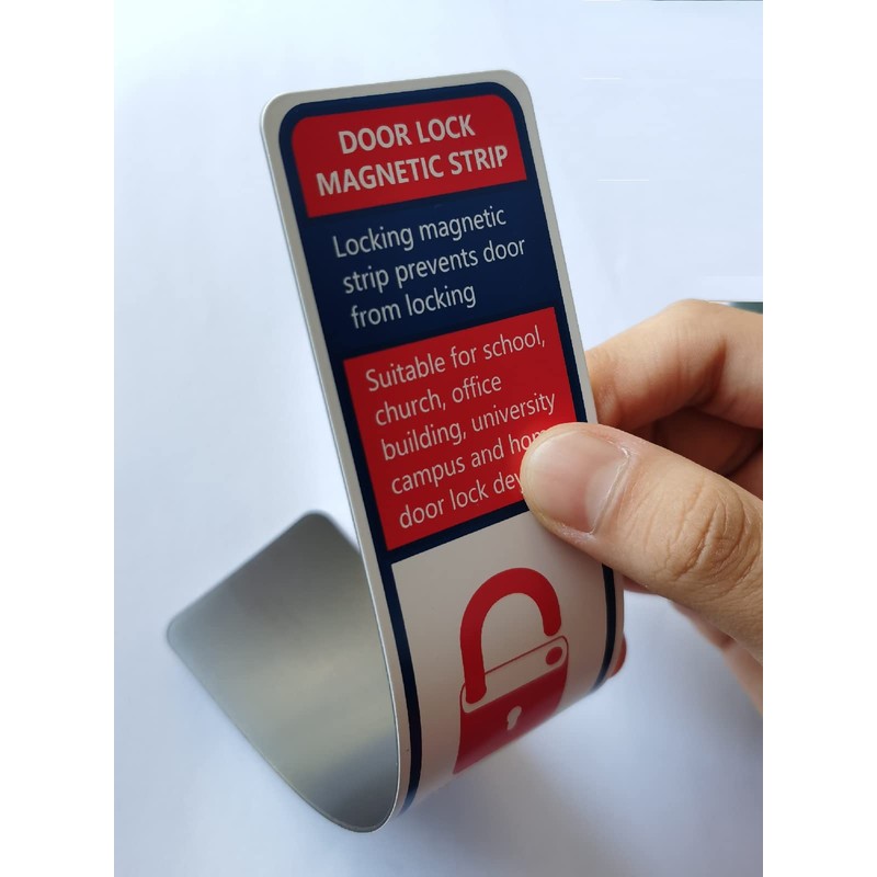 60 Pack Lockdown Magnetic Strips for School Office Public Business