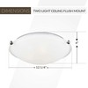 Seagull 7543502-962 Two Light Ceiling Flush Mount,White