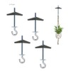 Alovexiong 4 Pack Carbon Steel Plasterboard Ceiling Hooks Spring Toggle