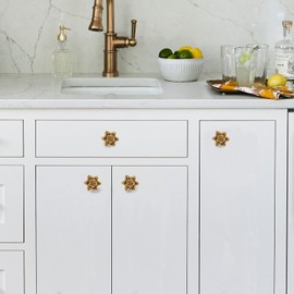 Set of 6 Metal Cabinet knobs Cupboard Pulls Door Kitchen Knobs Dresser Wardrobe and Drawer for Home Office by Perilla Home