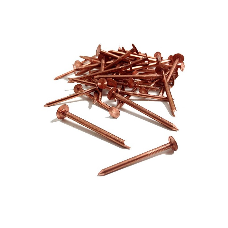 25, 30mm x 3.35mm COPPER CLOUT ROOFING NAILS - ALSO