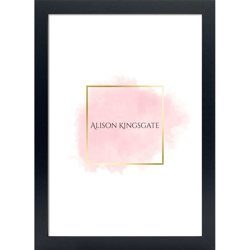 Alison Kingsgate Elegant Sleek Black 6x4 Inch Frame Size (15.24x10.16cm)