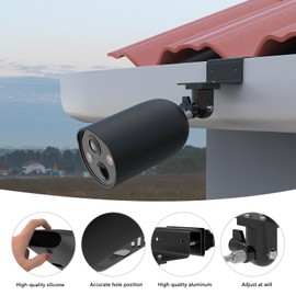 OkeMeeo Gutter Mount + Silicone Cover for TP-Link Tapo MagCam (C425 Camera), Black