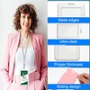 Yharnamite 4 Pcs Sliding ID Badge Holder with Clear Window