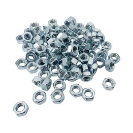FOCMKEAS 200PCS M4-0.7 Hex Nuts, Carbon Steel Metric Coarse Thread Hexagon Nut, ISO 4032, Class 4.8 Screw Bolt Fasteners, Zinc Plated Hardware Lock Nut