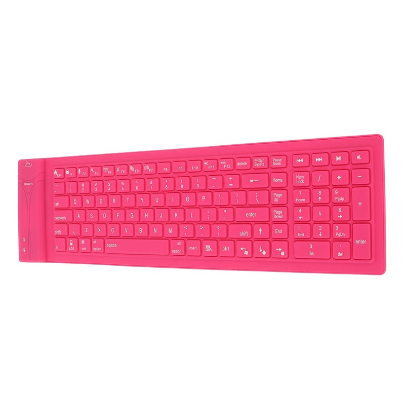 Foldable Silicone Keyboard 108 Keys Waterproof Full Sealing Design Mute