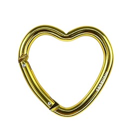 munkees, Heart Carabiner Keyring (Gold)