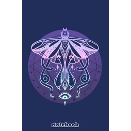 Luna Moth & Snakes Illustration Pastel Goth Soft Grunge Notebook: Notebook Journal College Ruled | 120 Pages | 6 x 9 Size | Gift