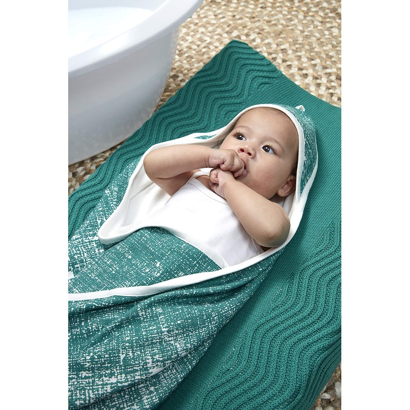 MEYCO Baby Hooded Towel Fine Lines, Bath Towel (2-Ply Soft