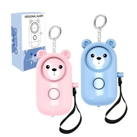 Teddy Bear Personal Security Alarm 1+1 Blue/Pink