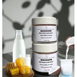 Microdermabrasion Professional Grade Face Scrub and Mask - Coconut Milk / Honey: Goat Milk & Honey