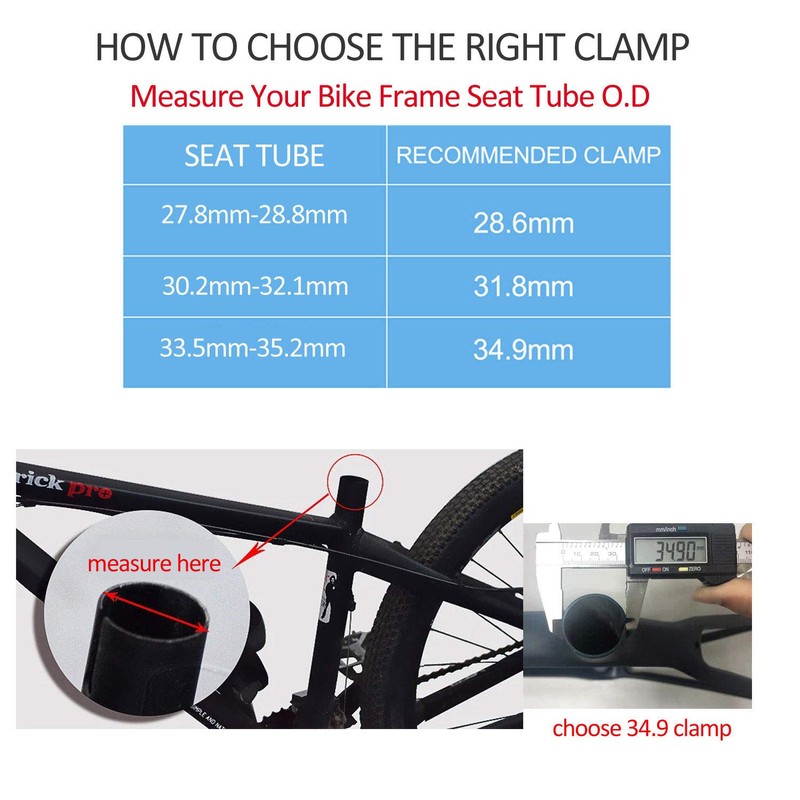 PLATT Bicycle Seat Clamp Super Light Aluminium Seat Clamp 28.6/31.8/34.9