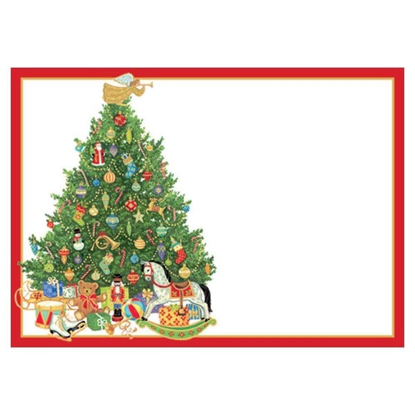 Caspari Oh Christmas Tree Self-Adhesive Gift Tags, 36 Labels Included