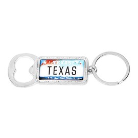Texas Souvenir Keychain Metalic (Texas Bottle Opener Keychain)