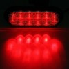 GEARZAAR 2x 10 LED Red 6.5" Oval Stop Turn Brake