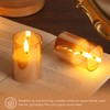Girimax Gold Glass Flameless Votive Candles with Remote Timer, Real