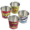 Assorted Super Hero Comic Book Theme Mini Metal Party Buckets
