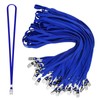 XHDA 100PCS Blue Lanyards for Neck, Lanyards for ID Badge,