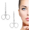 TAVVKE 2 Pack Facial Grooming & Nose Hair Scissors -
