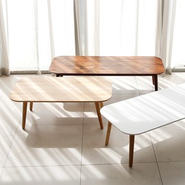 Home&amp;House Timber H Wooden Table Choose 1, 12001200_Brown Brown / 홈앤하우스 팀버에이치 원목 테이블 택1, 12001200_브라운브라운