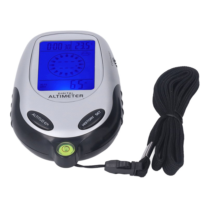 6 in 1 Altimeter Barometer Digital Display Multifunctional Thermometer Clock