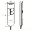 Up and Down 4 Button 5pin Roll Line 180° Electric